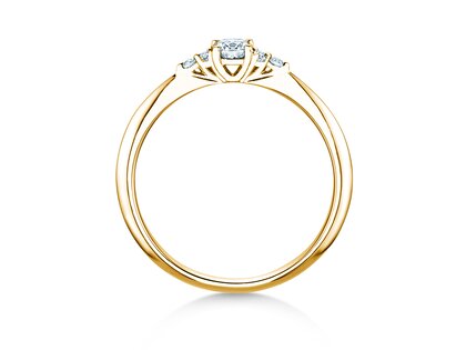 Engagement ring Vivid Diamond in 14K yellow gold with lab-grown diamonds 0.31ct E/VS