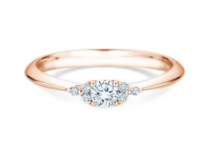 Engagement ring Vivid Diamond in 9K rosé gold with diamonds 0.31ct