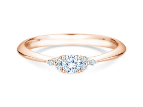 Engagement ring Vivid Diamond in 9K rosé gold with diamonds 0.31ct