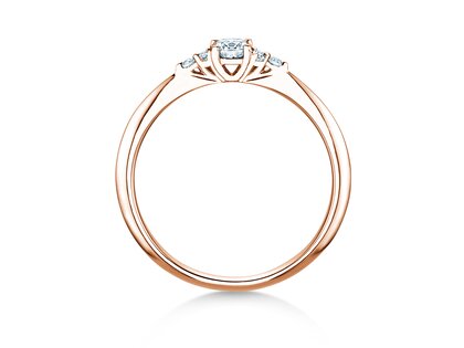 Engagement ring Vivid Diamond in 9K rosé gold with diamonds 0.31ct