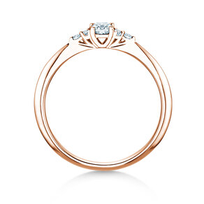 Engagement ring Vivid Diamond in 9K rosé gold with diamonds 0.31ct