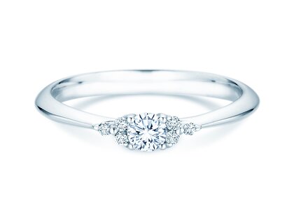 Engagement ring Vivid Diamond in 14K white gold with diamonds 0.31ct G/SI