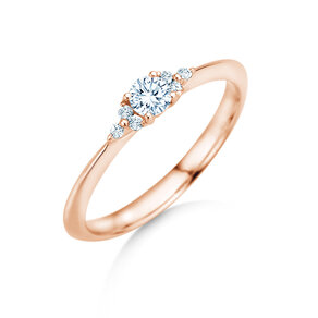 Engagement ring Vivid Diamond in 9K rosé gold with diamonds 0.21ct G/SI