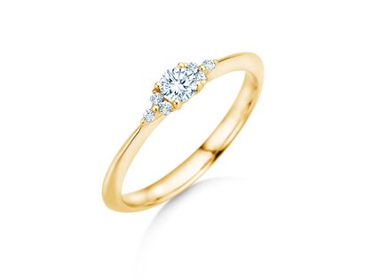 Engagement ring Vivid Diamond in 18K yellow gold with diamonds 0.21ct G/SI