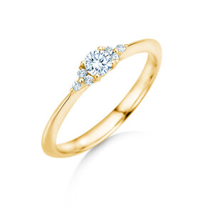 Engagement ring Vivid Diamond in 18K yellow gold with diamonds 0.21ct G/SI