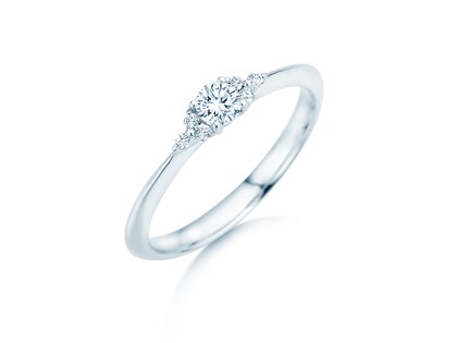 Engagement ring Vivid Diamond in 18K white gold with diamonds 0.21ct G/SI