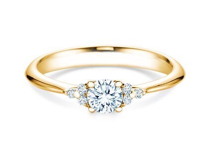 Engagement ring Vivid Diamond in 18K yellow gold with diamonds 0.43ct G/SI