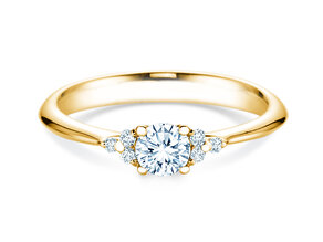 Engagement ring Vivid Diamond in 18K yellow gold with diamonds 0.43ct G/SI
