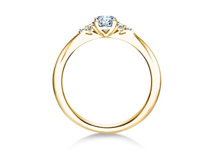 Engagement ring Vivid Diamond in 18K yellow gold with diamonds 0.43ct G/SI