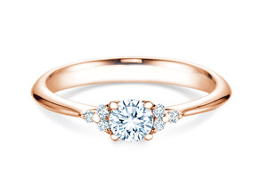 Engagement ring Vivid Diamond in 18K rosé gold with diamonds 0.43ct G/SI
