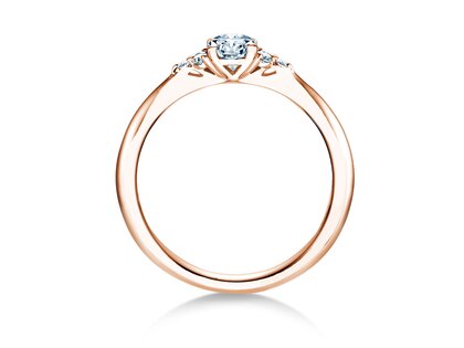 Engagement ring Vivid Diamond in 18K rosé gold with diamonds 0.43ct G/SI