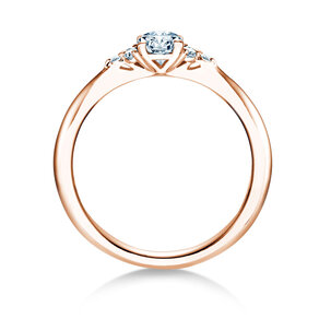Engagement ring Vivid Diamond in 18K rosé gold with diamonds 0.43ct G/SI