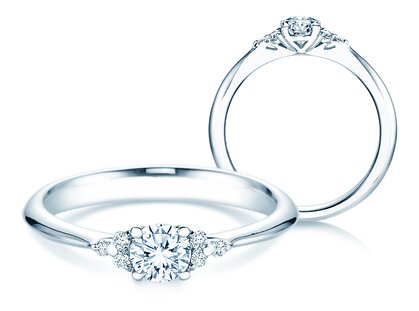 Engagement ring Vivid Diamond in 14K white gold with diamonds 0.43ct G/SI