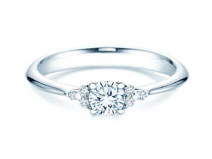 Engagement ring Vivid Diamond in 18K white gold with diamonds 0.43ct G/SI