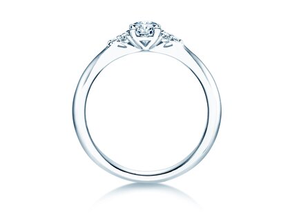 Engagement ring Vivid Diamond in 18K white gold with diamonds 0.43ct G/SI