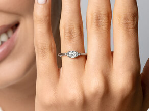 Engagement ring Vivid Diamond in 18K white gold with diamonds 0.43ct G/SI
