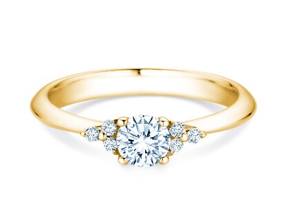 Engagement ring Vivid Diamond in 14K yellow gold with diamonds 0.59ct G/SI