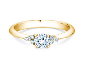 Engagement ring Vivid Diamond in 14K yellow gold with diamonds 0.59ct G/SI