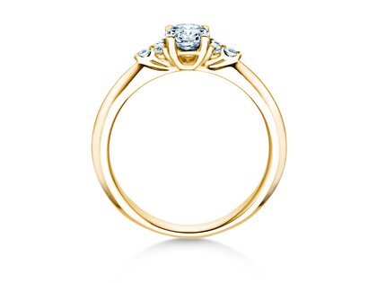 Engagement ring Vivid Diamond in 14K yellow gold with diamonds 0.59ct G/SI