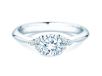 Engagement ring Vivid Diamond in 9K white gold with diamonds 1.18ct G/SI