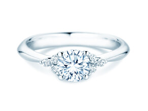 Engagement ring Vivid Diamond in 9K white gold with diamonds 1.18ct G/SI