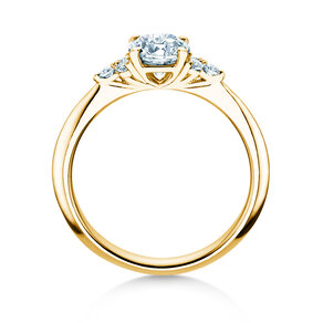 Engagement ring Vivid Diamond in 9K yellow gold with diamonds 1.18ct G/SI