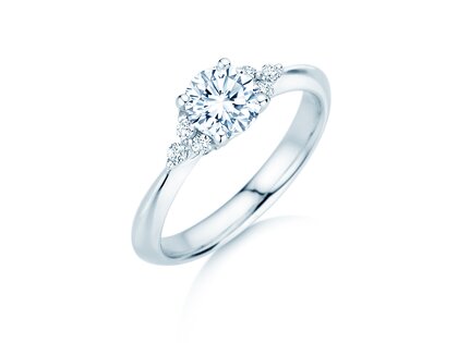 Engagement ring Vivid Diamond in 9K white gold with diamonds 1.18ct G/SI