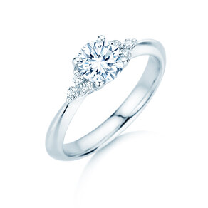 Engagement ring Vivid Diamond in 9K white gold with diamonds 1.18ct G/SI
