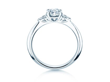 Engagement ring Vivid Diamond in 9K white gold with diamonds 1.18ct G/SI