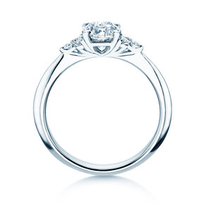 Engagement ring Vivid Diamond in 9K white gold with diamonds 1.18ct G/SI