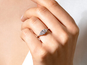 Engagement ring Vivid Diamond in 9K yellow gold with diamonds 1.18ct G/SI