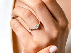Engagement ring Vivid Diamond in 18K white gold with diamonds 0.59ct G/SI
