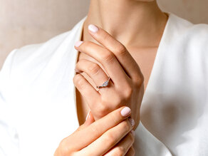 Engagement ring Vivid Diamond in 18K white gold with diamonds 0.59ct G/SI