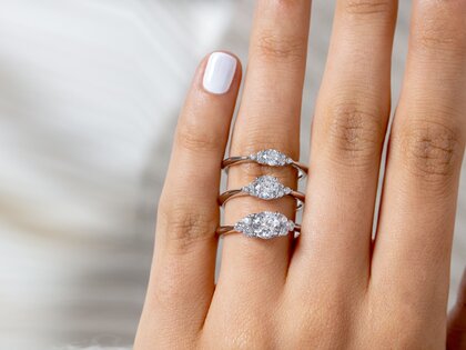 Engagement ring Vivid Diamond in 14K white gold with diamonds 0.31ct G/SI