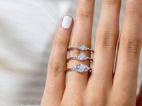 Engagement ring Vivid Diamond in 14K white gold with diamonds 0.31ct G/SI
