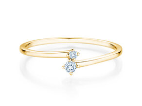 Engagement ring You & Me Classic in 14K yellow gold with diamonds 0.065ct G/SI