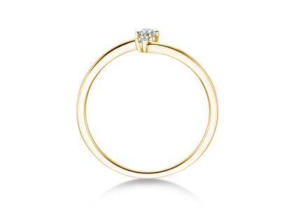 Engagement ring You & Me Classic in 14K yellow gold with diamonds 0.065ct G/SI