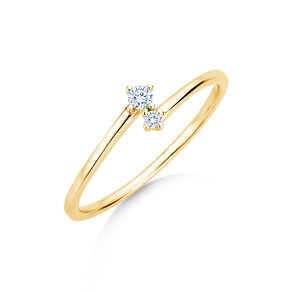 Engagement ring You & Me Classic in 14K yellow gold with diamonds 0.065ct G/SI
