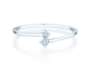 Engagement ring You & Me Classic in 14K white gold with diamonds 0.065ct G/SI