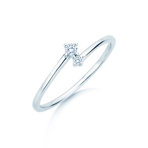 Engagement ring You & Me Classic in 14K white gold with diamonds 0.065ct G/SI