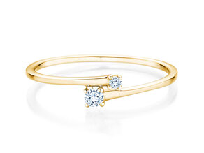 Engagement ring You & Me Modern in 14K yellow gold with diamonds 0.07ct G/SI