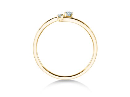 Engagement ring You & Me Modern in 14K yellow gold with diamonds 0.07ct G/SI