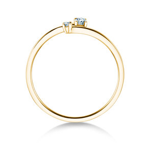 Engagement ring You & Me Modern in 14K yellow gold with diamonds 0.07ct G/SI