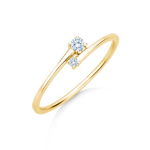 Engagement ring You & Me Modern in 14K yellow gold with diamonds 0.07ct G/SI