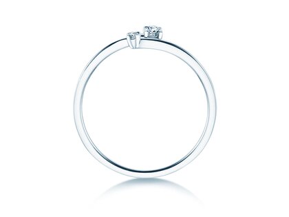 Engagement ring You & Me Modern in 14K white gold with diamonds 0.07ct G/SI