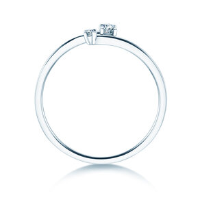Engagement ring You & Me Modern in 14K white gold with diamonds 0.07ct G/SI