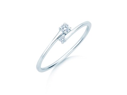 Engagement ring You & Me Modern in 14K white gold with diamonds 0.07ct G/SI