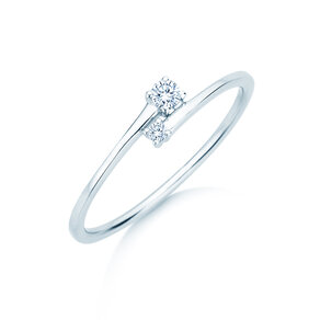 Engagement ring You & Me Modern in 14K white gold with diamonds 0.07ct G/SI