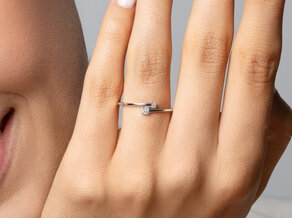 Engagement ring You & Me Modern in 14K yellow gold with diamonds 0.07ct G/SI