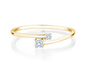 Engagement ring You & Me Modern in 14K yellow gold with diamonds 0.11ct G/SI